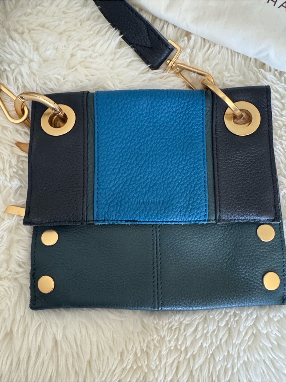 Hammitt Montana Reversible Small Crossbody Bag - Toluca Blue & Gold - Picture 2 of 9